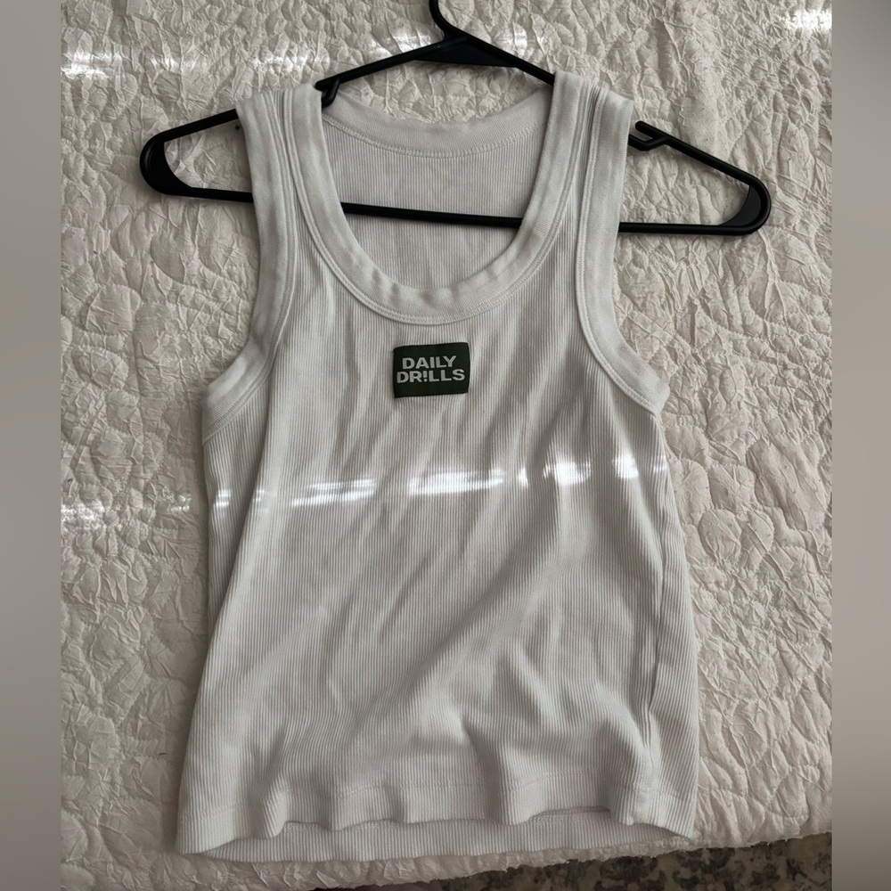 daily drills white tank top